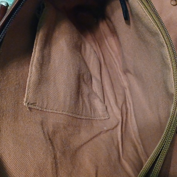 Relic hobo style suede bag. Dark Tan - Picture 6 of 7